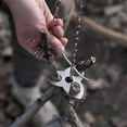 thumbnail image 7 of Camping Tripod Board, Turn Branch into Campfire Tripod, Stainless Steel Campfire Support Plate with Adjustable Chain, 7 of 7