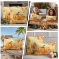thumbnail image 5 of Orange Pumpkin Outdoor Waterproof Pillow Covers, Fall Maple Leaves Ombre Thanksgiving Decorative Square Throw Pillowcase Sofa Cushion Sham for Patio/Couch/Chair, 24"x24" 2 Pack, 5 of 8