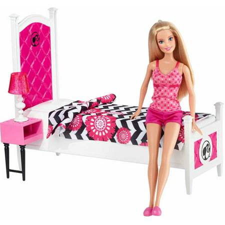 barbie doll and bedroom set - walmart
