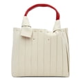 thumbnail image 6 of New VALENTINO GARAVANI Small 05 Plisse Edition Sac Atelier Tote Bag Natural, 6 of 11