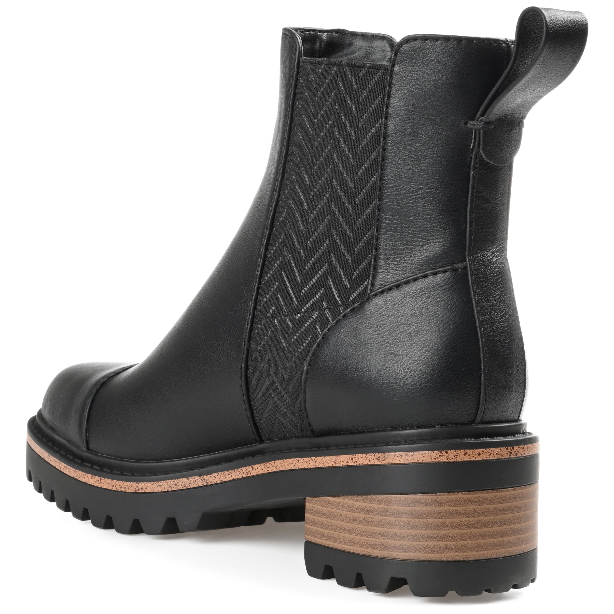 Journee Womens Mirette Pull On Stacked Heel Booties