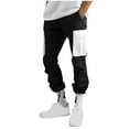 thumbnail image 5 of Fashion Plus Size Cargo Pants for Mens 2025 Casual Solid Color Casual Multiple Pockets Outdoor Straight Type Fitness Pants Cargo Pants Trousers, 5 of 8