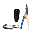 thumbnail image 4 of Colaxi Fishing Split Ring Pliers, Fish Control Pliers, Fishing Tongs, Multifunctional Line Cutter Scissors, PE Wire Fish Shear Silver Blue, 4 of 8