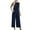 Navy 2 piece outfit for women, variant on Wycnly Womens Summer 2 Piece Outfits Casual Solid Sleeveless Cropped Tank Tops and Wide Leg Pants Set Lounge Sets with Pocket under $5