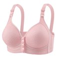 thumbnail image 3 of Women's 1PC Daily Leisure Bra, Wirefree Front Closure Bra, Seamless Comfort Support Bra, Plus Size Anti-Sagging Underwear for Women Daily Wear Bras | TruBelle,Pink 46, 3 of 4