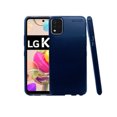 thumbnail image 1 of Funda de Silicon Uso Rudo Atti Rugged Carbon LG K42 Azul Marino 1pz Mas Mica 9D, 1 of 8