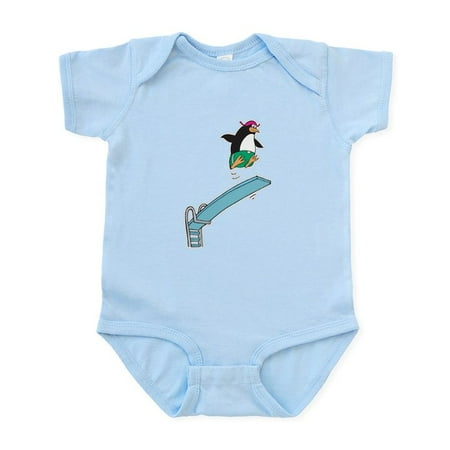 

CafePress - Funny Diving Penguin Infant Bodysuit - Baby Light Bodysuit Size Newborn - 24 Months