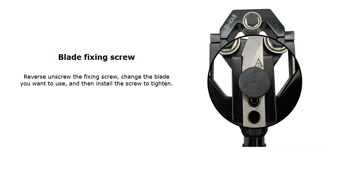 Manual Wire Stripper Multi-function Cable Cutter Wire Stripping Scissors with 2 Blades Stripping Diameter 20-40mm BX-40