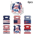 thumbnail image 2 of Lumifun 6 PCS Patriotic Treat Boxes 5.3 inches, American Flag Themed Goodie Bags with Handles, Decorative Candy Boxes for 4th of July, Memorial Day Party Candy Favor, 2 of 8