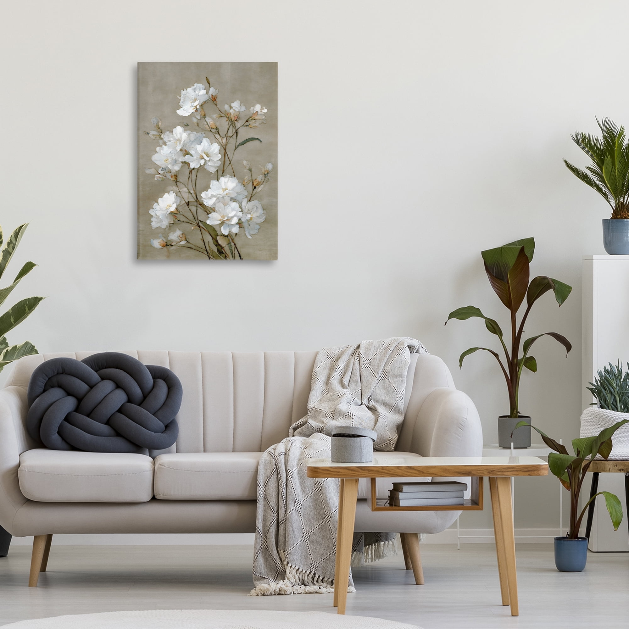 Stupell Industries Aged White Botanical Study Canvas Wall Art, design by Petal Prints Design