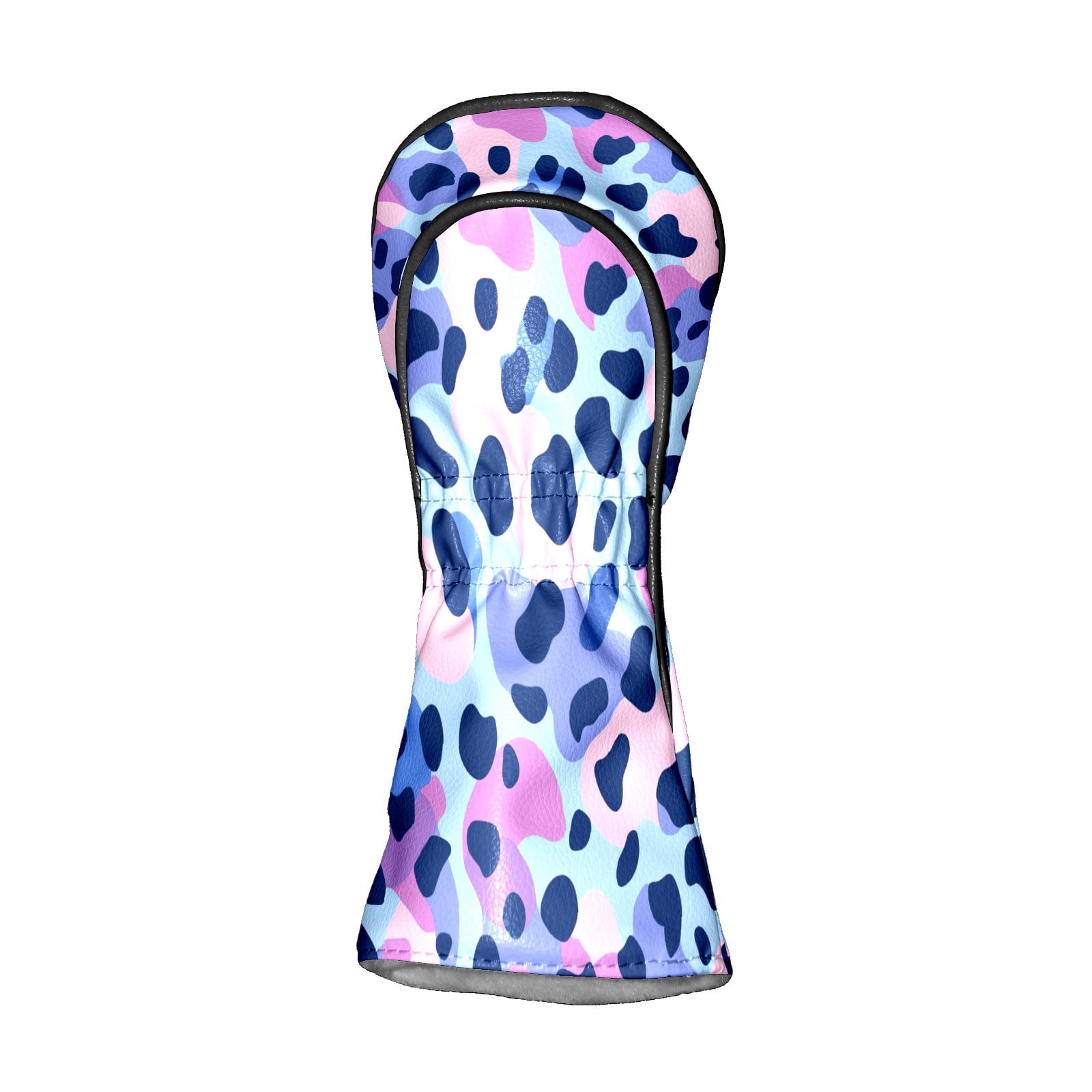 Golf Club Covers PU Leather Waterproof Head Covers for Fairway Woods Hybrids Colorful Leopard Print