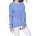 thumbnail image 3 of Women Long Sleeve Round Neck Colorblock Knitted Sweater, 3 of 3