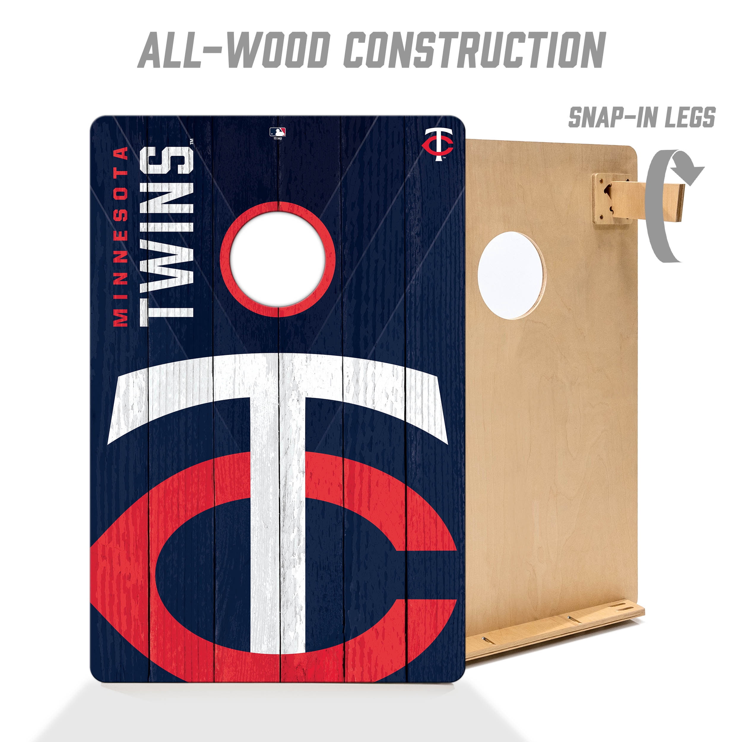 YouTheFan MLB Minnesota Twins 2' x 3' Cornhole Game No Bags