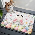 thumbnail image 3 of 2x3 Ft Entryway Area Rug, Easter Kitchen Rug Runner Washable Floor Mat, Spring Rabbit Feet Eggs Botanical Floral Grey Plaid Non Slip Indoor Door Mat Throw Carpet for Bathroom Living Room Bedroom, 3 of 8