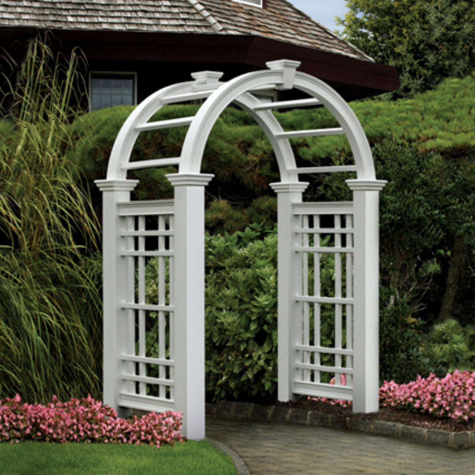 New England Arbors Westchester 7.5 ft. Vinyl Arbor by New England Arbors