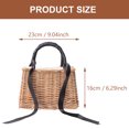 thumbnail image 6 of SENSETH 1Pc Decorative Storage Basket Rattan Woven Flower Basket Weeding Gift Basket, 6 of 9