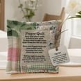 thumbnail image 3 of Prayer Quilt with Cross Inside, Pocket Prayer Quilt Squares with Wooden Cross Inside, Vintage Handmade Colorful Sew, Lightweight & Beautiful Gifts for Christians and Familiy, 3 of 6
