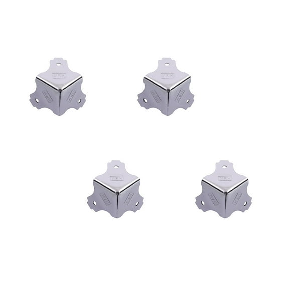 Soimiss 4Set Metal Box Corner Protector Protective Silver for Wooden Box Craftsmen Use