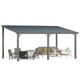 thumbnail image 7 of AECOJOY 10' x 16' Hardtop Gazebo, Heavy Duty Outdoor Gazebo with Galvanized Steel Sloping Roof, All Weatherproof Metal Gazebo Featuring Vertical Stripes for Patio, Backyard, and Lawns, 7 of 7