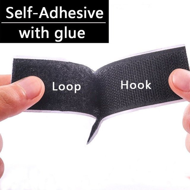 3/5Meters/Lot Strong Self Adhesive Hook and Loop Fastener Tape velcros Strips Sticker Scratch Adhesive with Glue for DIY 20-50MM 50mm black 5 meter