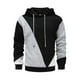 thumbnail image 1 of Dolkfu Sudadera con capucha de color contrastante para hombre, sudadera con capucha para hacer ejercicio, camiseta de manga larga casual para hombre S, 1 of 8