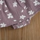 thumbnail image 5 of Falda Vestido mameluco para niñas pequeñas, 2 uds., monos fruncidos, vestido, ropa de bebé a la moda Cgtredaw Púrpura T 3/6M para Niña, 5 of 7