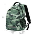 thumbnail image 2 of FORMRS Unisex Backpack Elementary School Travel Bookbag with Reflective Stripes, Forest Camouflage Pattern, 2 of 7