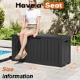 thumbnail image 4 of Nihsuao 80 Gallon Wood-grain Resin Deck Box, Lockable Weatherproof Outdoor Storage Bin for Patio Cushions, Garden Tools, and Backyard Use(Black), 4 of 7
