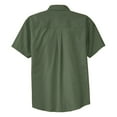 thumbnail image 6 of Mens Short Sleeve Easy Care Cotton/Polyester Shirt Clover Green Large, 6 of 6
