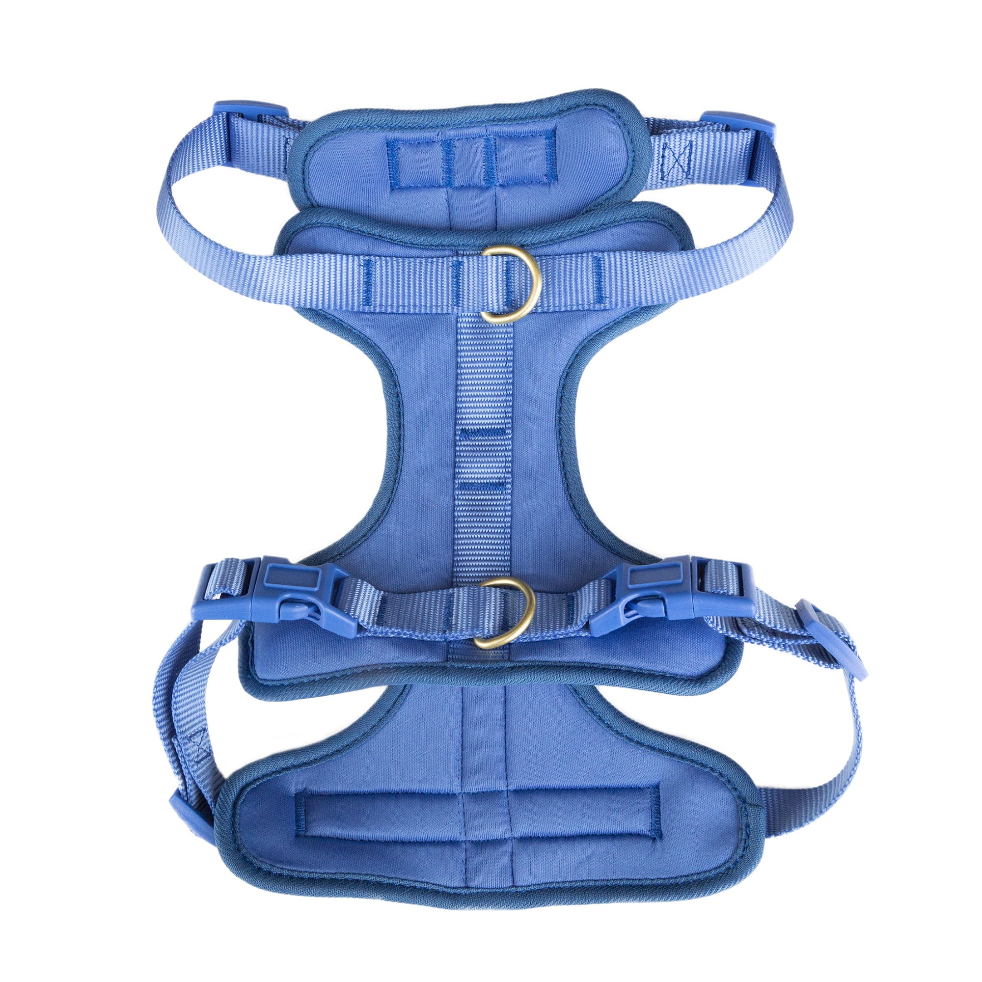 Vibrant Life Polyester Plain Walking Dog Harness, Blue, Size Small (15" to 20" Chest Size)