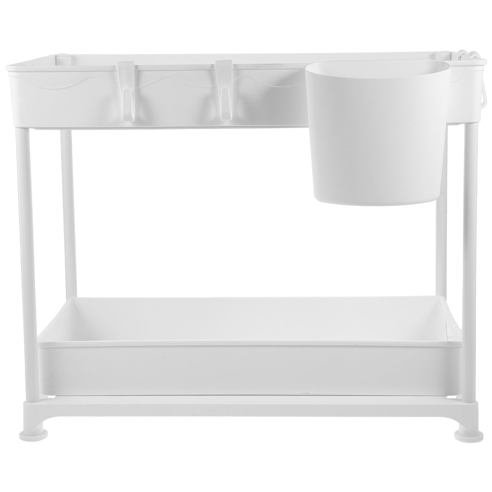 GOOHOCHY Under Sink Pull-Out Drawer Organizer, Space-Saving Kitchen Cabinet Storage Rack for Counter and Cabinet Organization