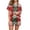 Multicolor12, variant on Women Pajama Set Leopard Print Short Sleeve Button Down Top and Shorts Sleepwear Loungewear Two Piece