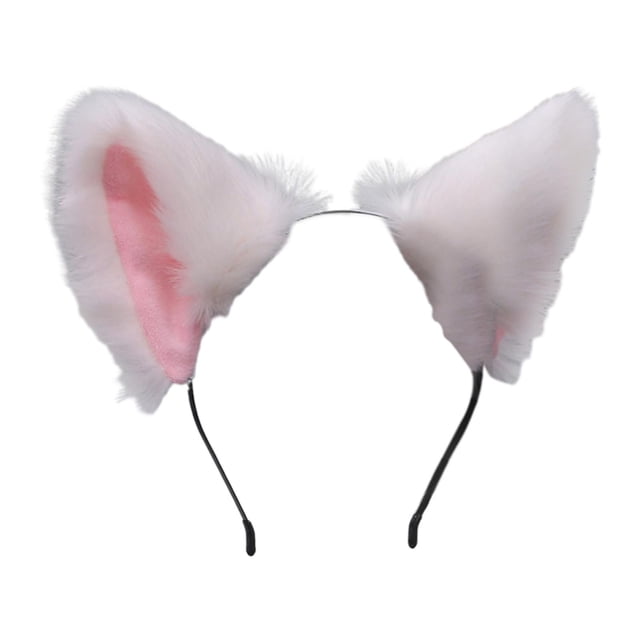 Diadema de felpa con orejas, tocados para el pelo, accesorios para fiestas de disfraces, accesorios para el cabello para puesta en escena, fiestas de rosa