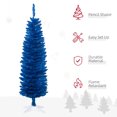 thumbnail image 4 of HOMCOM Pencil Artificial Christmas Tree, Pencil Xmas Tree, Deep Blue, 4 of 10