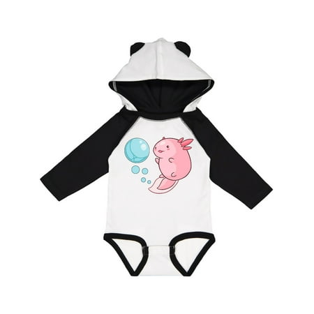 

Inktastic Cute Axolotl and Bubbles in Heart Shape Gift Baby Boy or Baby Girl Long Sleeve Bodysuit