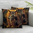 thumbnail image 3 of Orinice Owl Dream Catcher Graphic Decorative Throw Pillow Cover Short Plush for Home Couch Living Room - Pillow Covers 1PC 18x18in, 3 of 5