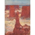 thumbnail image 2 of Étienne Dinet 14x18 Gold Ornate Wood Frame and Double Matted Museum Art Print Titled - An Algerian Mountain Range, 2 of 4