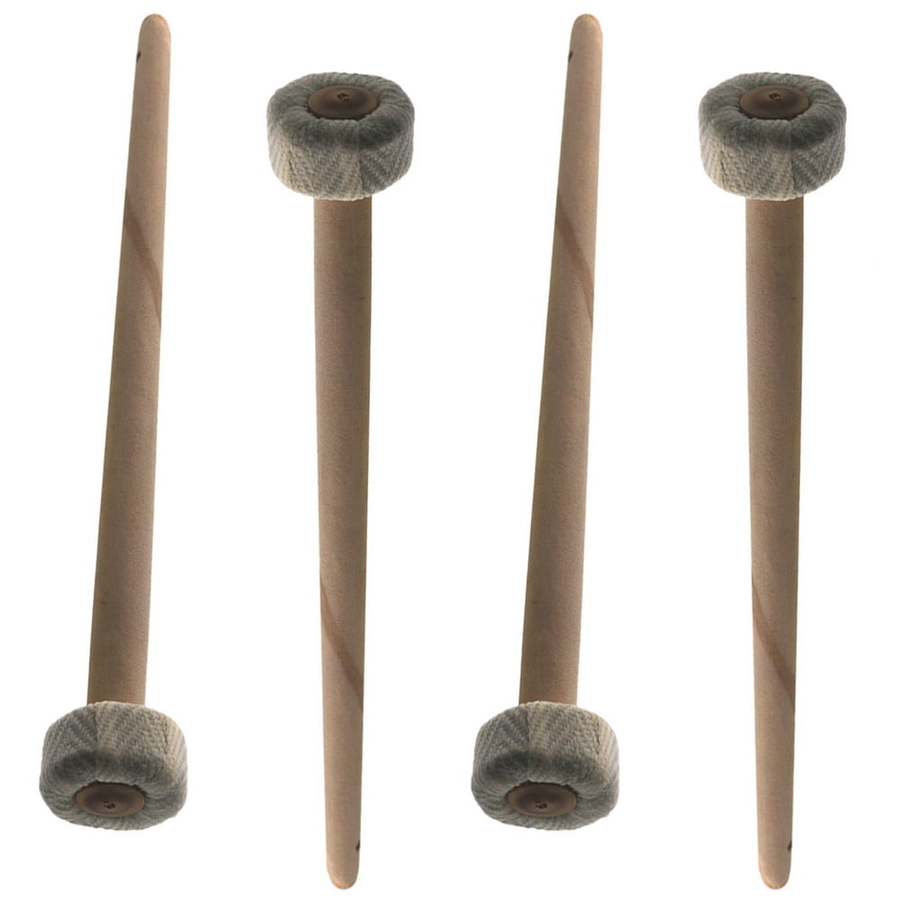 EXHUMKY 4-Pack Round Drumsticks for Drums, Lightweight Percussion Mallets with Simple Design for Beginner and