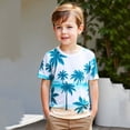 thumbnail image 5 of YUEHUA Toddler Boys Play Clothes Set 2-Piece Outfit with Cool Graphic Tee and Shorts Soft Breathable Cotton for Summer,Size 3-4 Years, 5 of 7