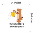 thumbnail image 4 of Babies Thanks foe Bee-ing an Amazing Mom Cute Cartoon Wall Decal Decoration Honey Bee Vinyl wall Motivational Decal Quote Lasts Years and Easily Removable - Size: 24 In(W) x 30 In(H), 4 of 5