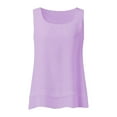 thumbnail image 2 of Prolriy Tank Tops for Women, Women Chiffon Tank Sleeveless Top Double Casual Blouse Tunic Womens Tops Summer Tops for Women Trendy Purple L, 2 of 7