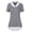 Light grey, variant on Womens Contrasting Color Collar for Ladies Short Sleeve Lapel Collared Summer Tops Casual Work Basic Tees