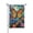 Monarch Butterfly, variant on BEKOU Fall Cardinal Birds Garden Flag, Stained Glass Style Autumn Maple Leaves Yard Flag, Burlap Textured Double Sided Seasonal House Flag for Outdoor Yard Garden Decoration 12x18 Inch