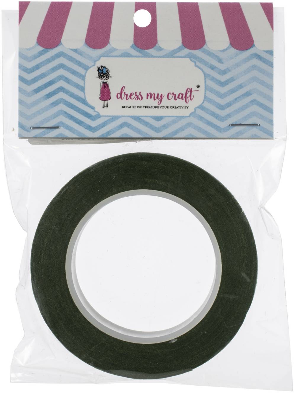 Dress My Crafts SelfAdhesive Floral Tape .5"X60'Dark Green