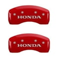 thumbnail image 4 of MGP 4 Caliper Covers Engraved Front & Rear Honda Red finish silver ch, 4 of 6