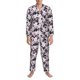 thumbnail image 3 of Balery Lilies Flowers Pijama para Hombre de Dos Piezas con Manga Larga, Conjunto de Dormir y Descanso Suave con Bolsillos-Large, 3 of 7