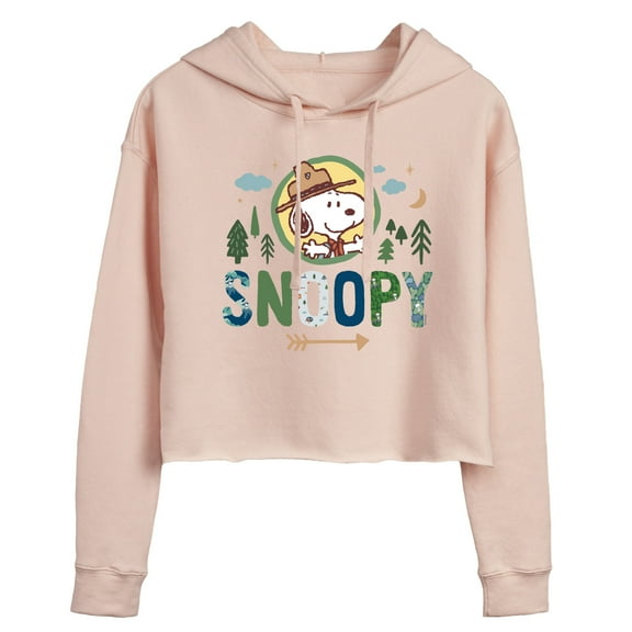 Peanuts - Ranger Snoopy - Juniors Cropped Pullover Hoodie