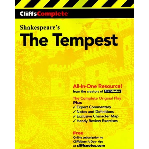 Pre-Owned CliffsComplete Shakespeare's The Tempest Paperback