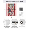 thumbnail image 2 of 4th of July RV Awning Sun Shade Screen 9'X7' Patriotic Starfish Anchor Mesh Sunscreen Red Stripes Leaves Awning Shade Screen with Zipper UV Blocker Completed Kits for RV Motorhome Camper, 2 of 7