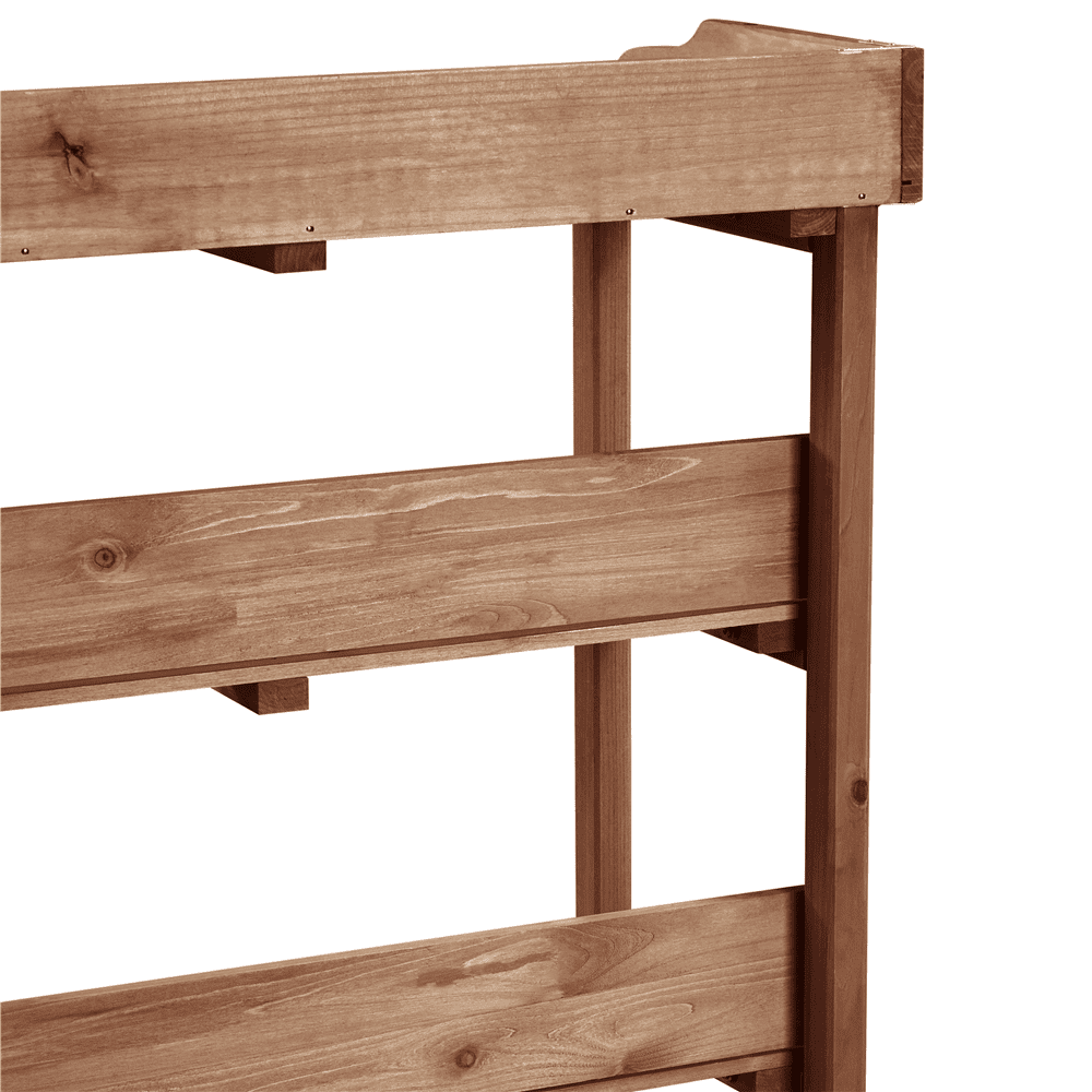 Renwick Outdoor Potting Bench Table with Storage Shelf, Brown